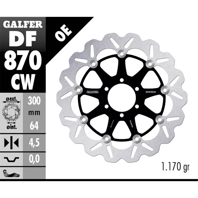 Galfer DF870CW Bremsscheibe Wave Schwimmend Galfer DF870CW Bremsscheibe Wave Schwimmend