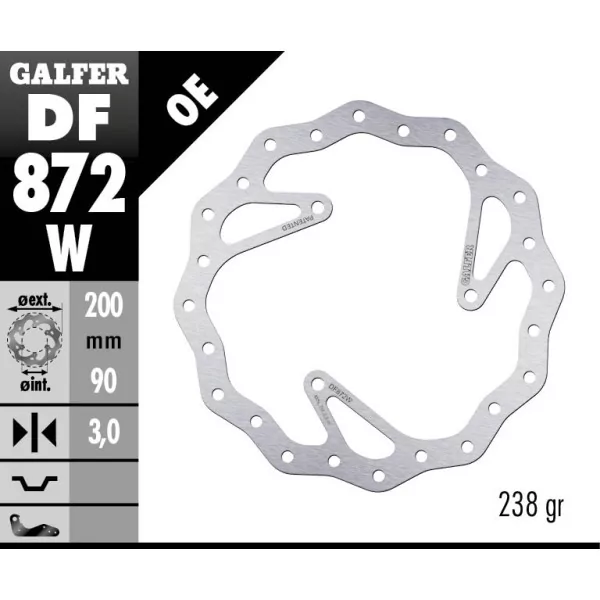 Galfer DF872W Brake Disc Wave Fixed
