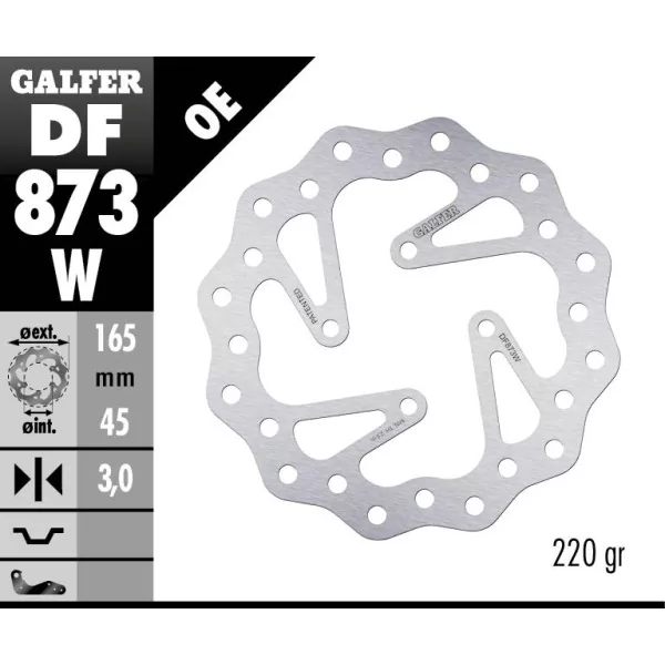 Galfer DF873W Brake Disc Wave Fixed
