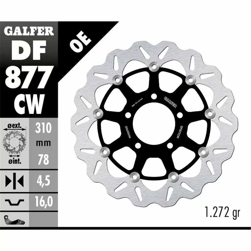 Galfer DF877CW Disco Freno Wave Flottante