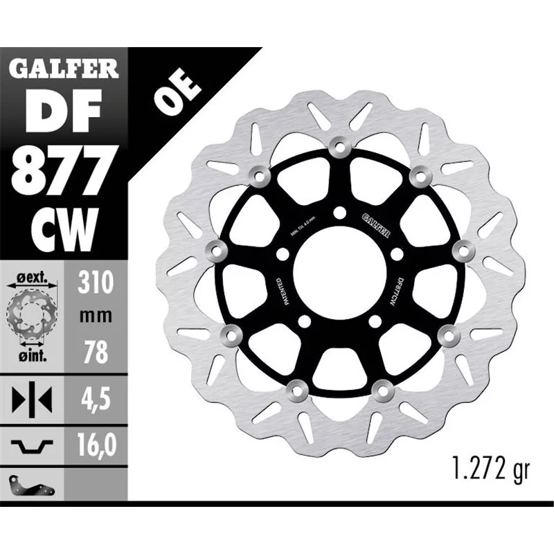 Galfer DF877CW Disco Freno Wave Flottante Galfer DF877CW Disco Freno Wave Flottante