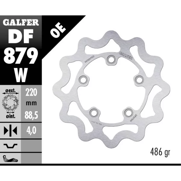 Galfer DF879W Brake Disc Wave Fixed