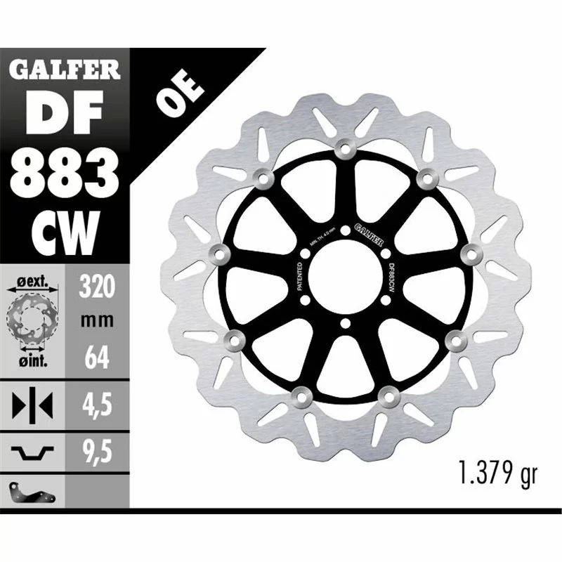 Galfer DF883CW Brake Disc Wave Floating