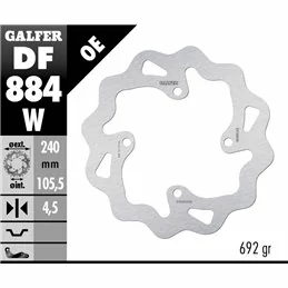 Galfer DF884W Brake Disco Wave Fixed