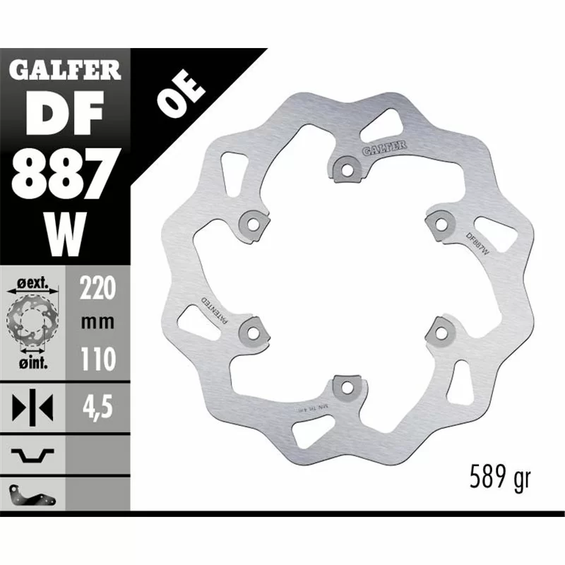 Galfer DF887W Disco Freno Wave Fisso