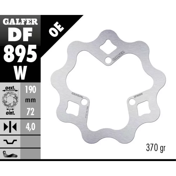 Galfer DF895W Brake Disc Wave Fixed