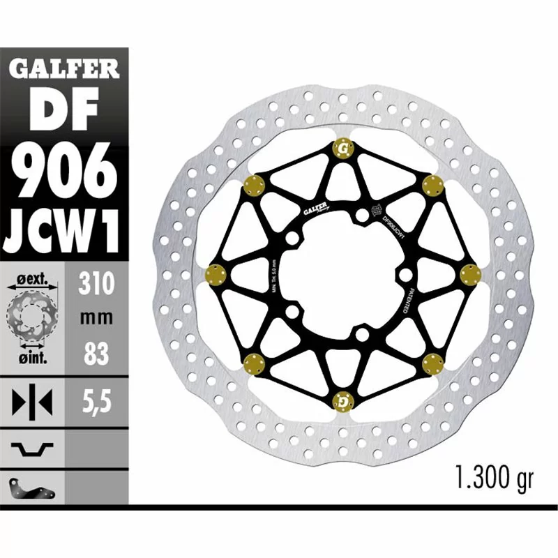 Galfer DF906JCW1G03 Brake Disc Wave Floatech