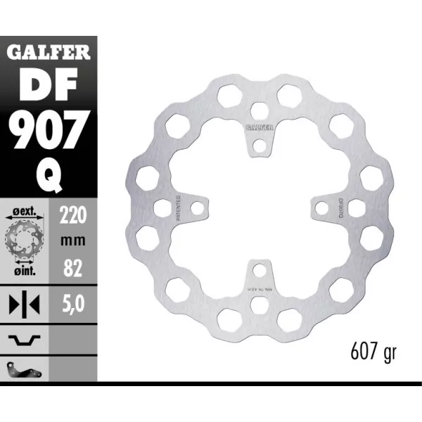 Galfer DF907Q Brake Disc Wave Fixed