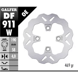 Galfer DF911W Brake Disco Wave Fixed