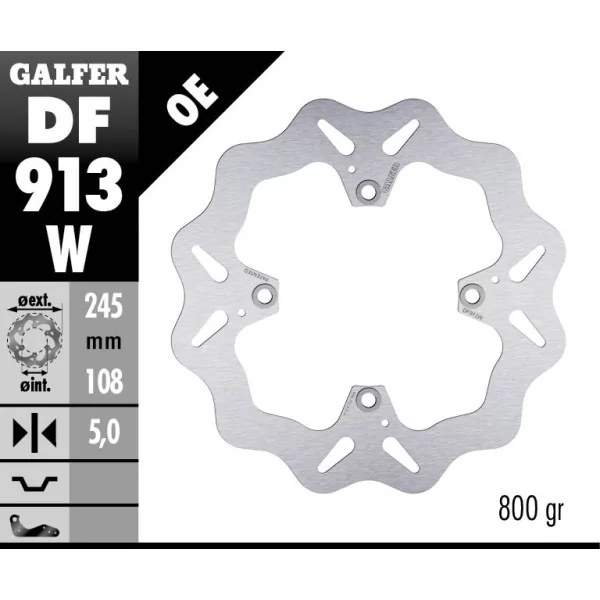 Galfer DF913W Brake Disc Wave Fixed