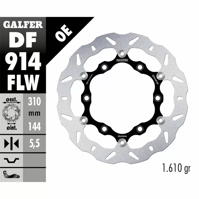 Galfer DF914FLW Brake Disc Wave Floating