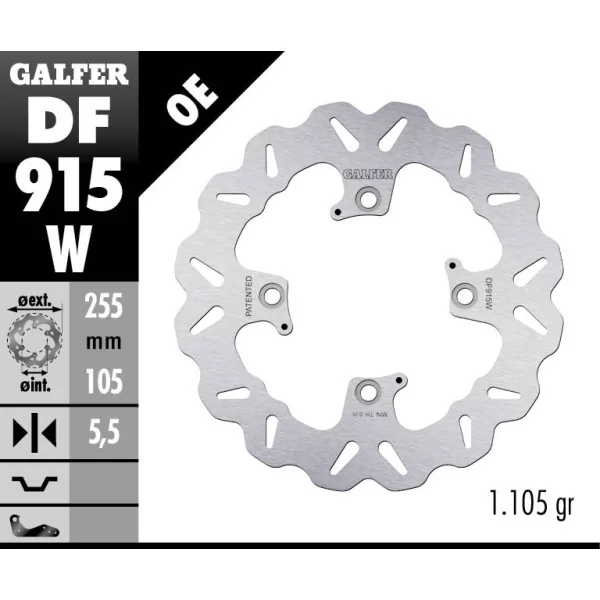 Galfer DF915W Brake Disc Wave Fixed