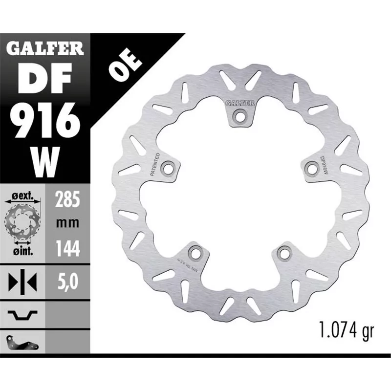 Galfer DF916W Disco De Frebo Wave Fijo Galfer DF916W Disco De Frebo Wave Fijo