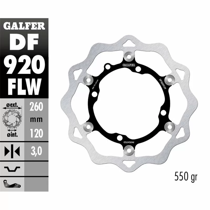 Galfer DF920FLW Brake Disc Wave Floating