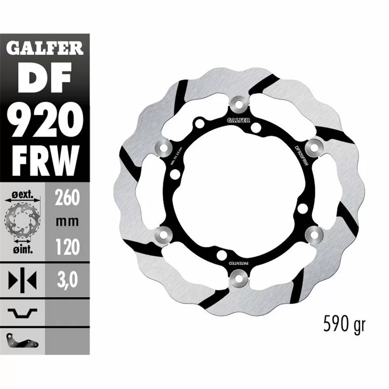 Galfer DF920FRW Brake Disc Wave Floating
