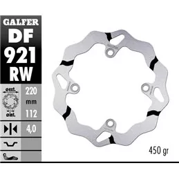 Galfer DF921RW Brake Disco Wave Fixed