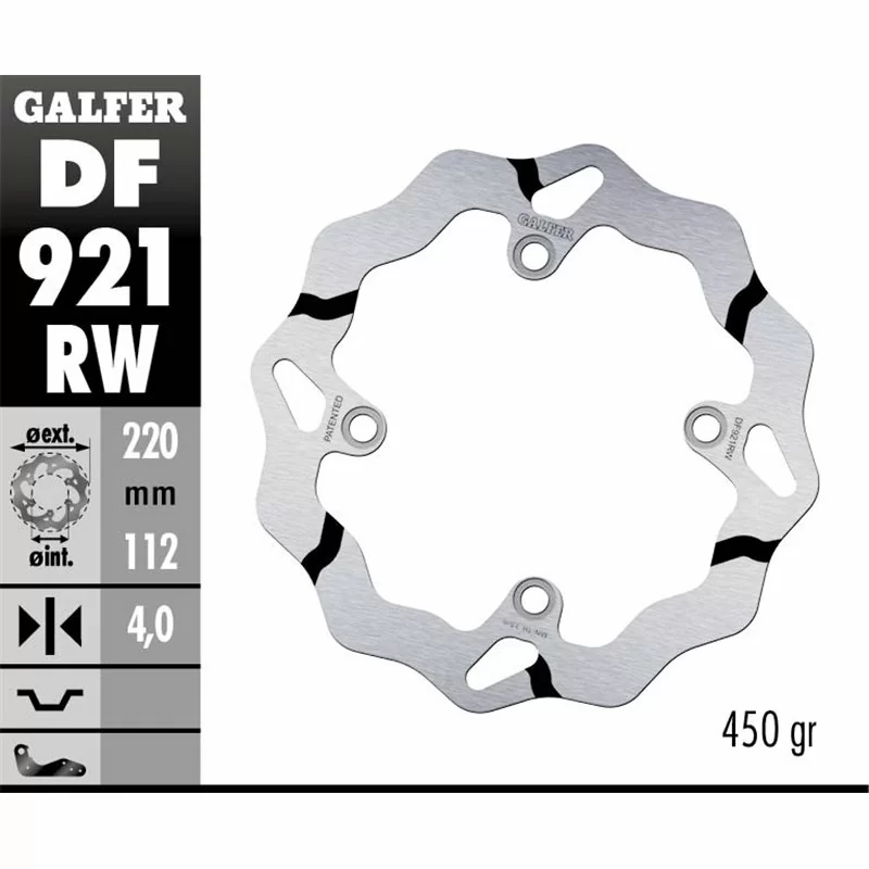 Galfer DF921RW Brake Disco Wave Fixed