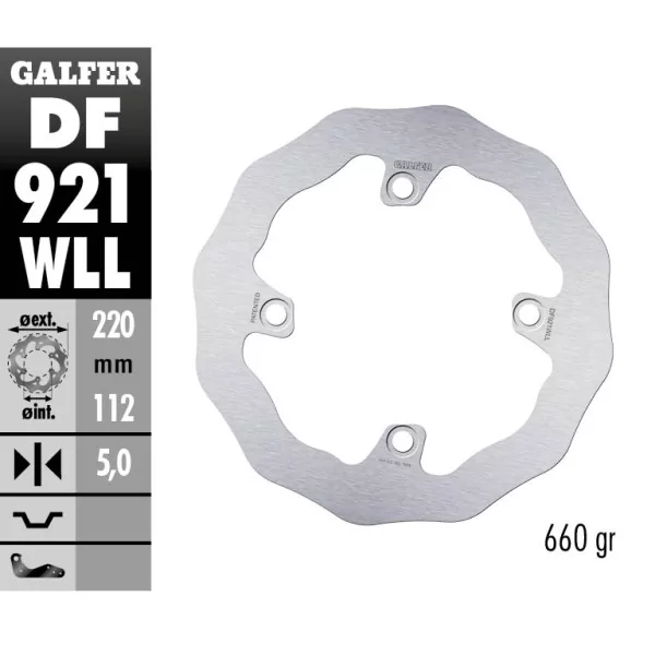 Galfer DF921WLL Brake Disc Wave Fixed