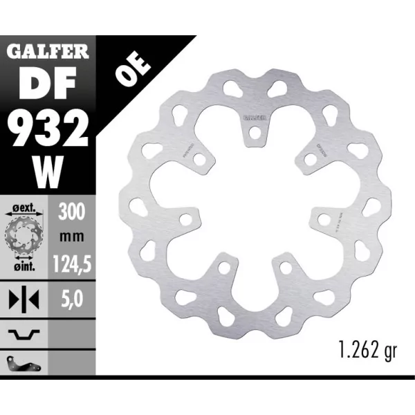 Galfer DF932W Brake Disc Wave Fixed