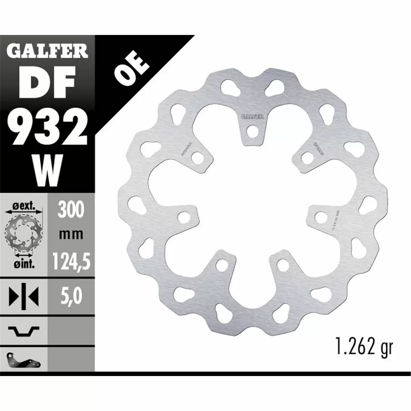 Galfer DF932W Brake Disco Wave Fixed