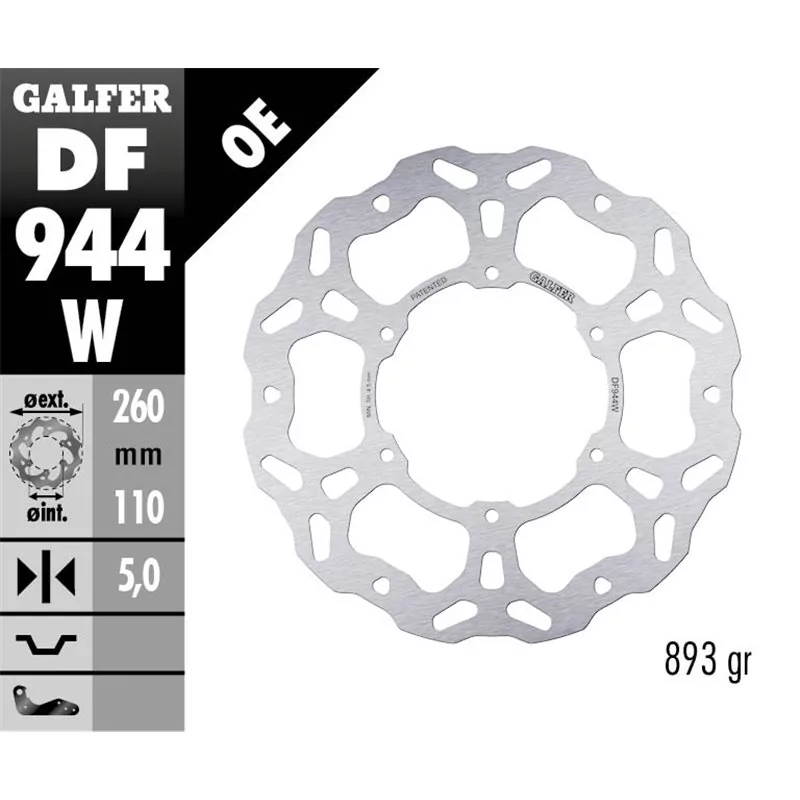 Galfer DF944W Bremsscheibe Wave Fixiert Galfer DF944W Bremsscheibe Wave Fixiert