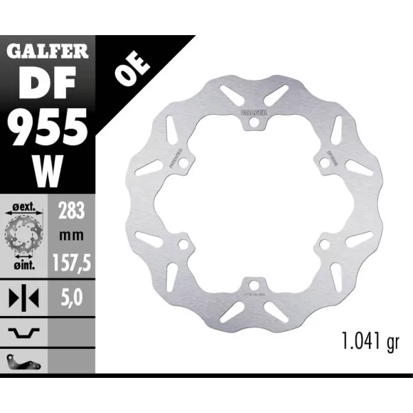Galfer DF955W Brake Disc Wave Fixed