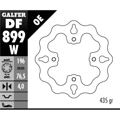 Galfer DF899W Brake Disc Wave Fixed