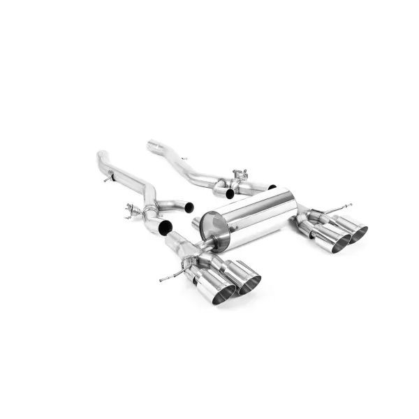 Milltek SSXBM1276 axle-back exhaust for BMW 2 Series M2 Coupe, polished GT-115 tips