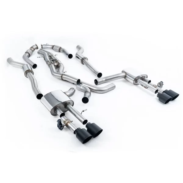 Milltek SSXAU944 pour Audi S8 D5 4.0 TFSI V8 Saloon / Sedan, embouts GT-115 noirs