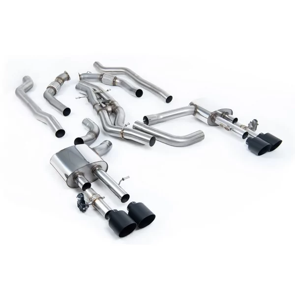 Milltek SSXAU949 for Audi S8 D5 4.0 TFSI V8 Saloon / Sedan, black GT-115 tips