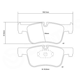 Brake Pads Brembo 07.D435.42 SPORT HP2