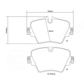 Plaquettes de Frein Brembo 07.D435.43 SPORT HP2