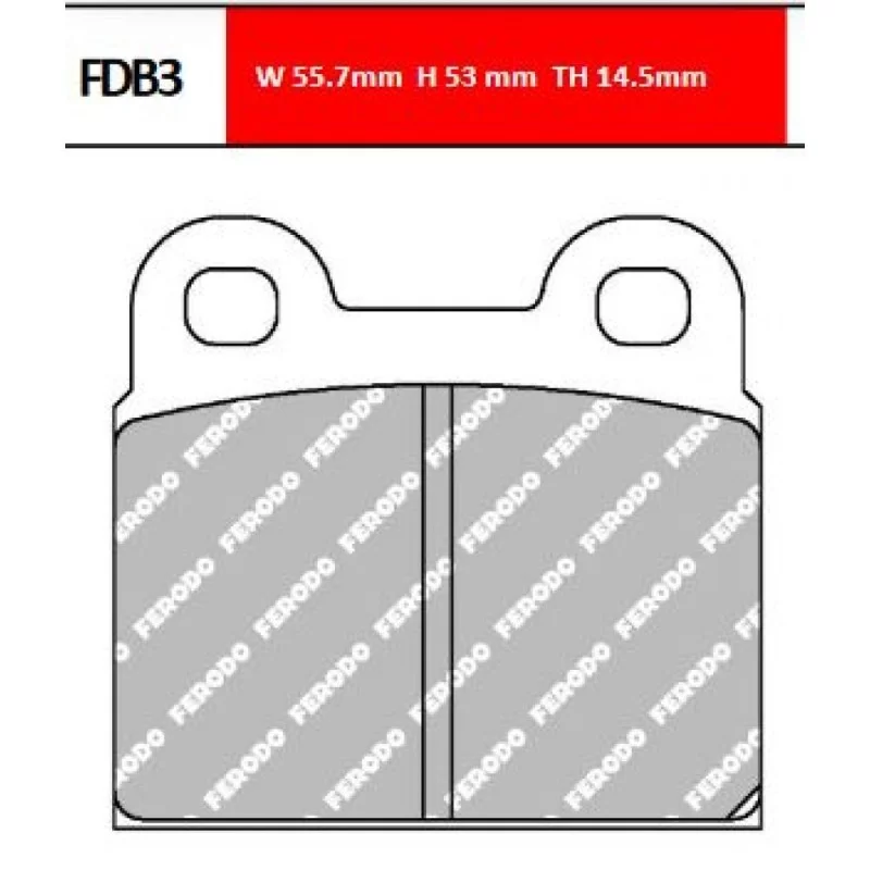 Pastillas de Freno Kart Ferodo FDB3KA Pastillas de Freno Kart Ferodo FDB3KA