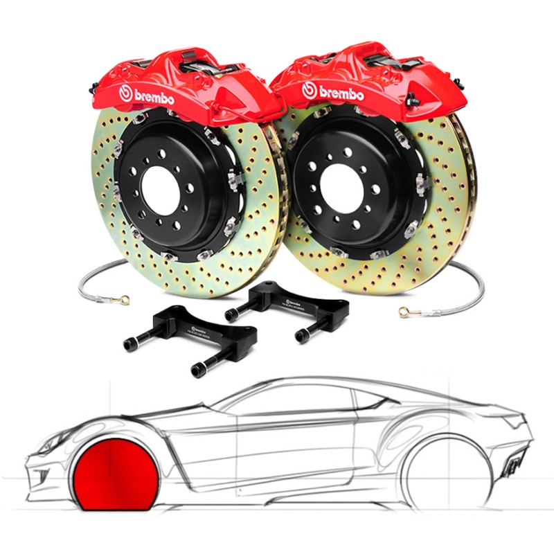 Brembo GT Tesla Model S RWD (with Single Rear Caliper) (excl.Plaid) 1N1.9046AR Brembo GT Tesla Model S RWD (with Single Rear Caliper) (excl.Plaid) 1N1.9046AR