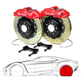Brembo GT Tesla Model X (with Dual Rear Calipers, with Adaptive Suspension) (excl.Radial Calipers and Plaid) 2P1.8503A