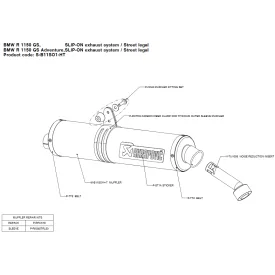 Akrapovic S-B11SO1-HT Bmw R 1150 GS Adventure