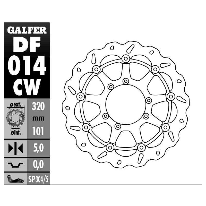 Disques de Frein Sport Galfer DF014CW Disques de Frein Sport Galfer DF014CW