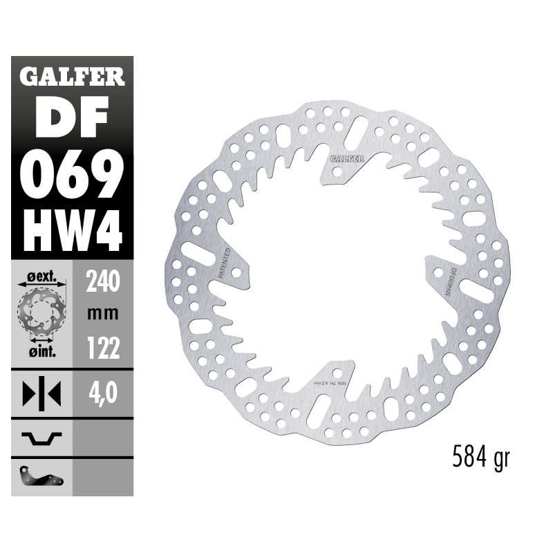 Disques de Frein Sport Galfer DF069HW4 Disques de Frein Sport Galfer DF069HW4