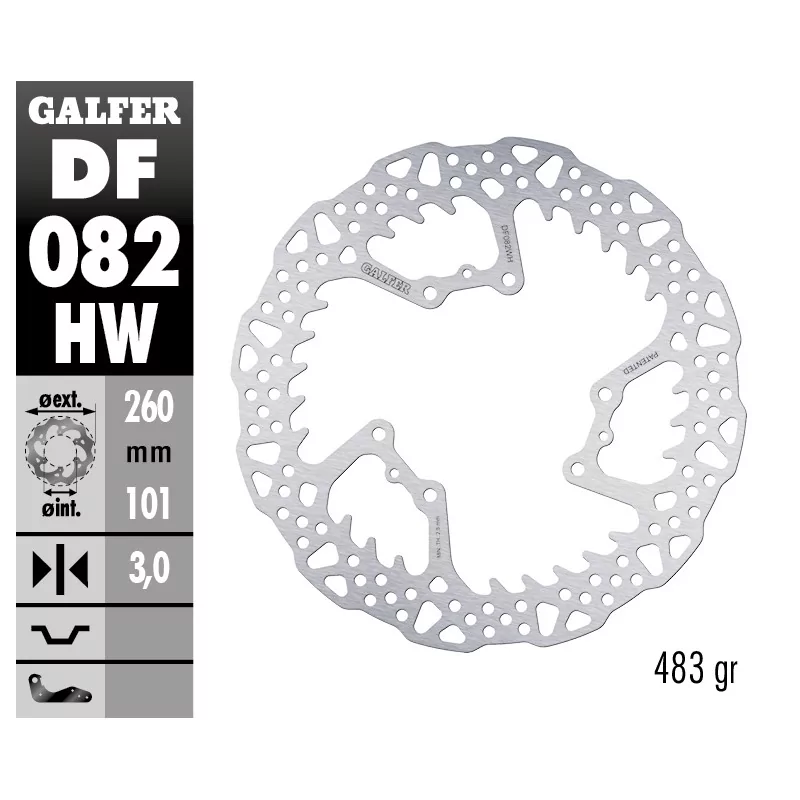 Disques de Frein Sport Galfer DF082HW Disques de Frein Sport Galfer DF082HW