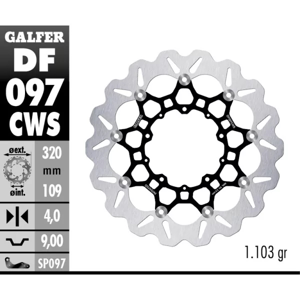 Disques de Frein Sport Galfer DF097CWS