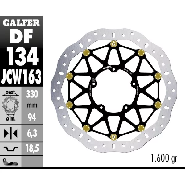Sport Bremsscheiben Galfer DF134JCW163G03