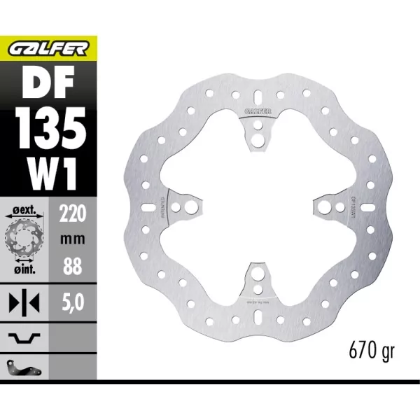 Disques de Frein Sport Galfer DF135W1