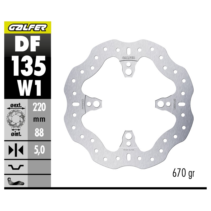 Discos de Freno Galfer DF135W1 Discos de Freno Galfer DF135W1