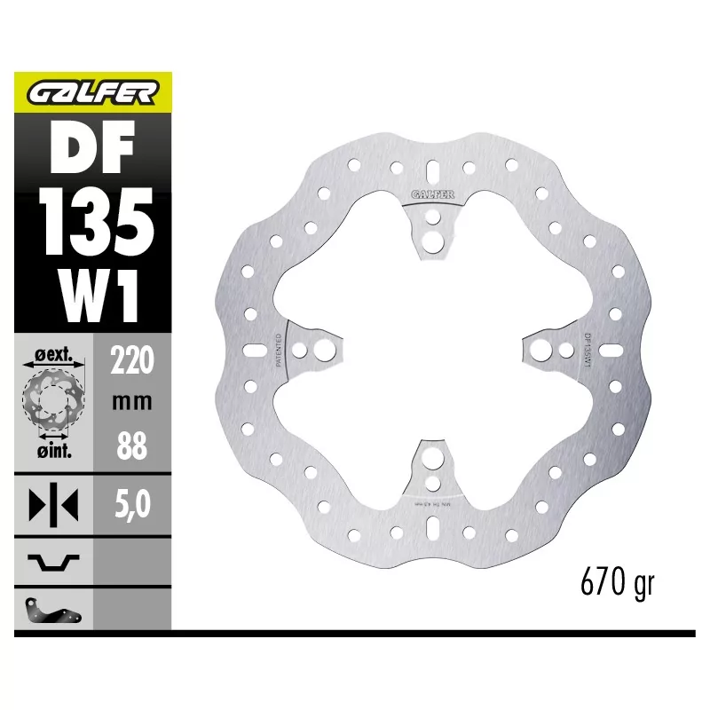 Disques de Frein Sport Galfer DF135W1 Disques de Frein Sport Galfer DF135W1