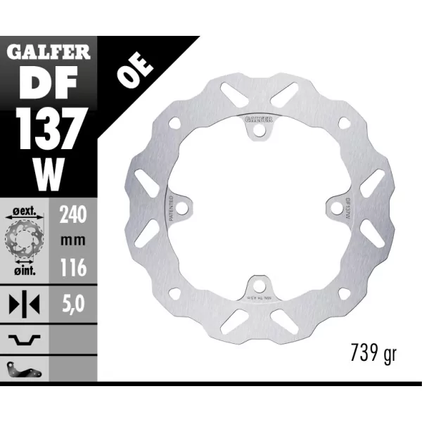 Disques de Frein Sport Galfer DF137W