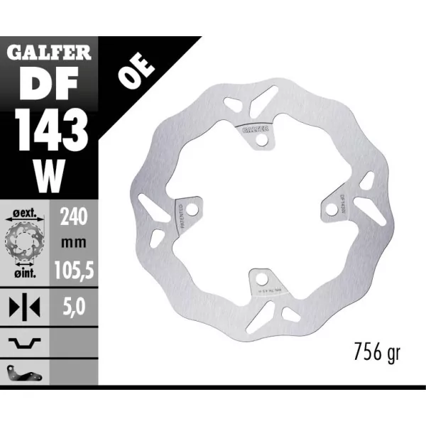 Disques de Frein Sport Galfer DF143W