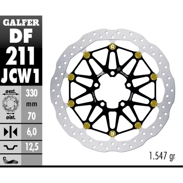 Brake Discs Galfer DF211JCW1G03