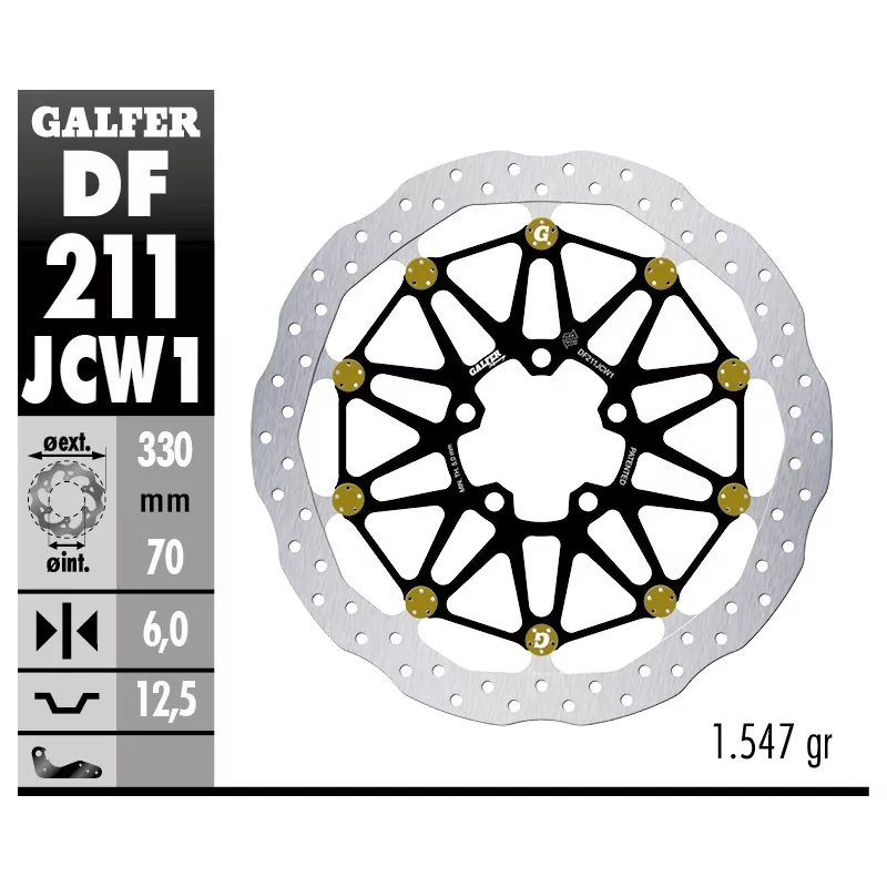 Discos de Freno Galfer DF211JCW1G03