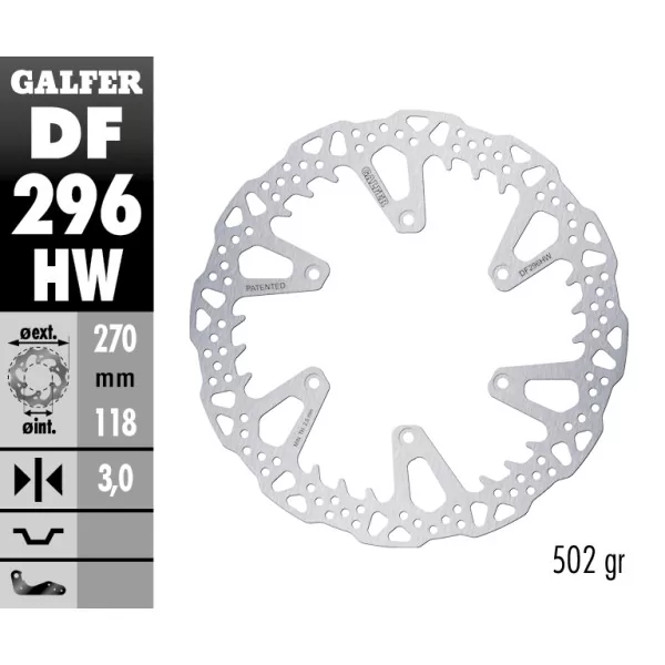 Disques de Frein Sport Galfer DF296HW