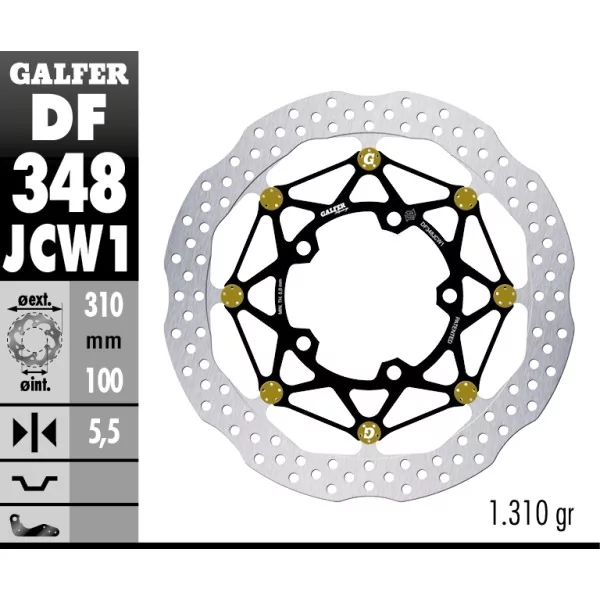 Discos de Freno Galfer DF348JCW1G03